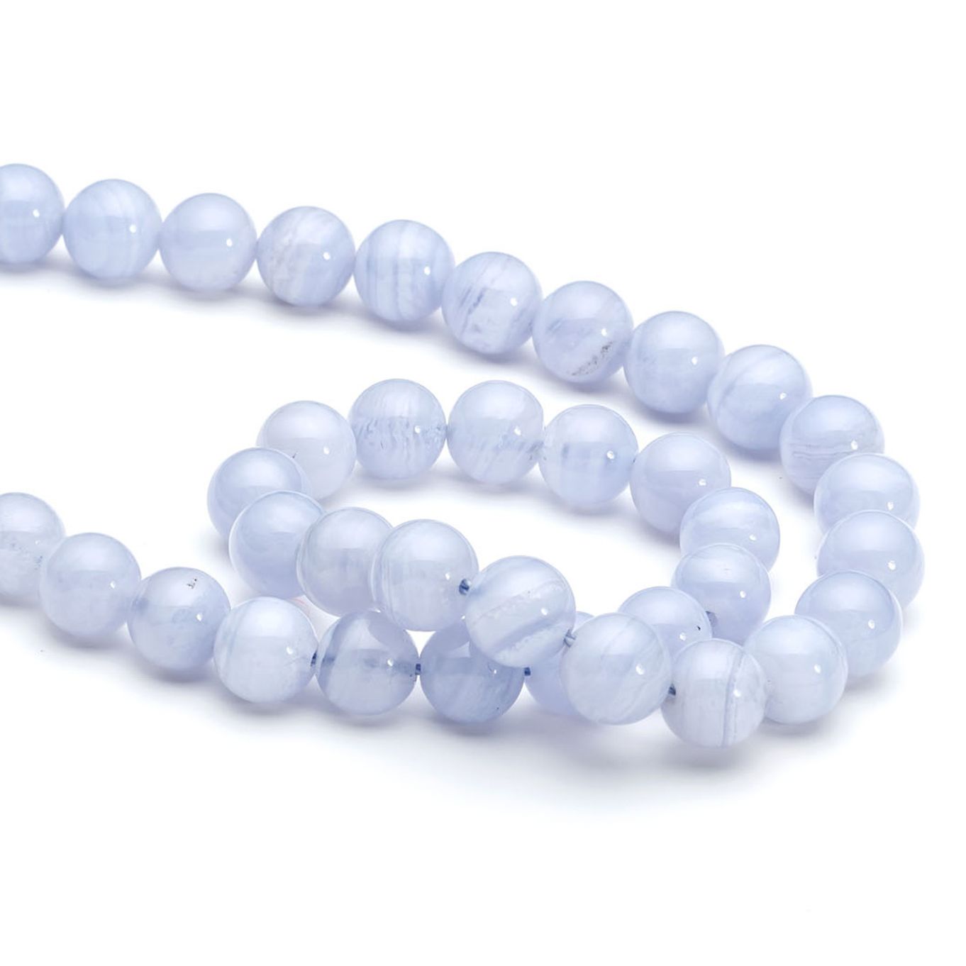 Blue Lace Agate Round Beads - Various sizes