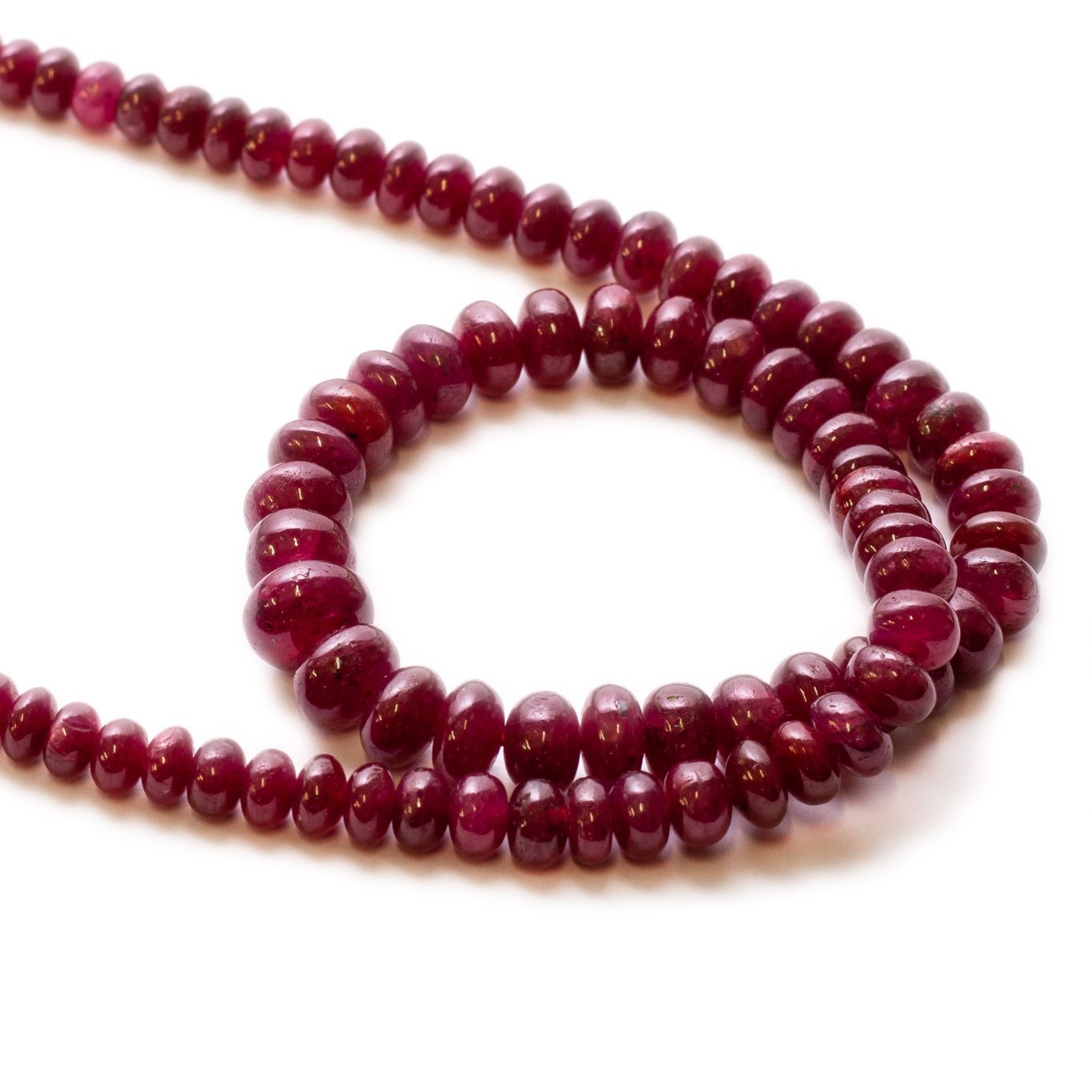 Ruby Rondelle Beads - Approx From 2.5mm