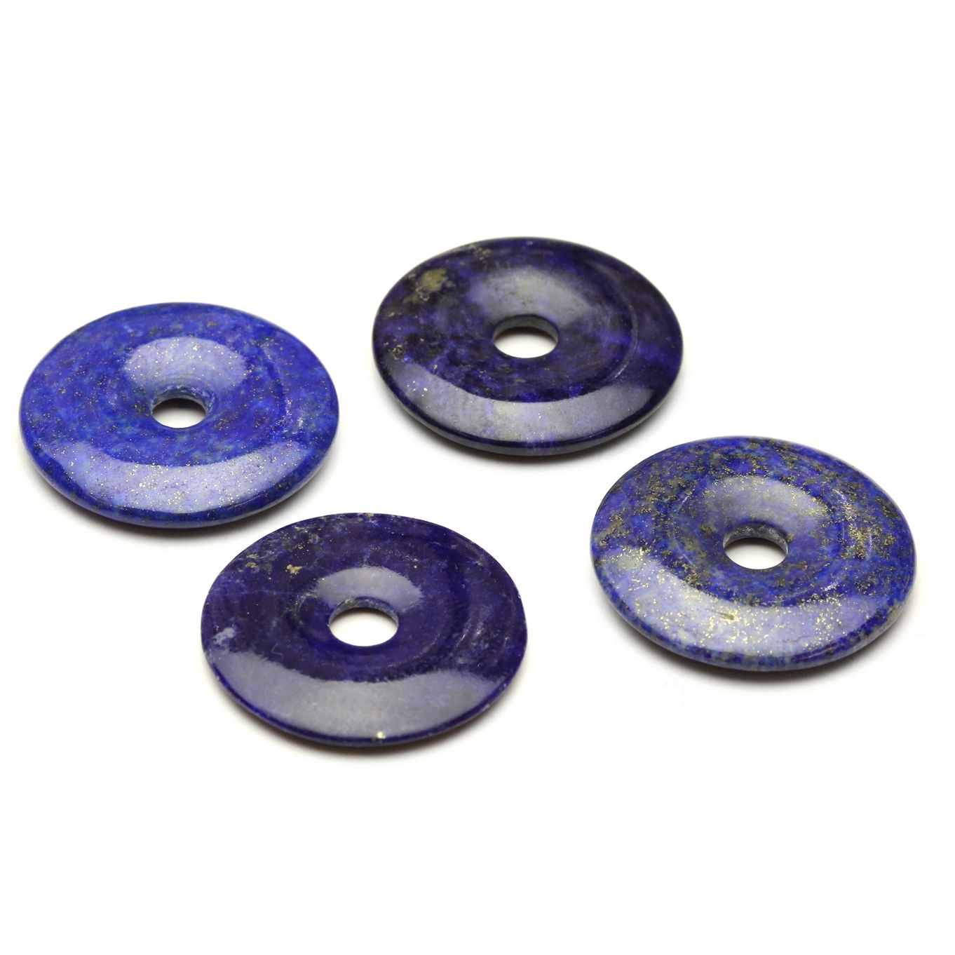 Lapis Lazuli Gemstone Donuts, Approx 30mm