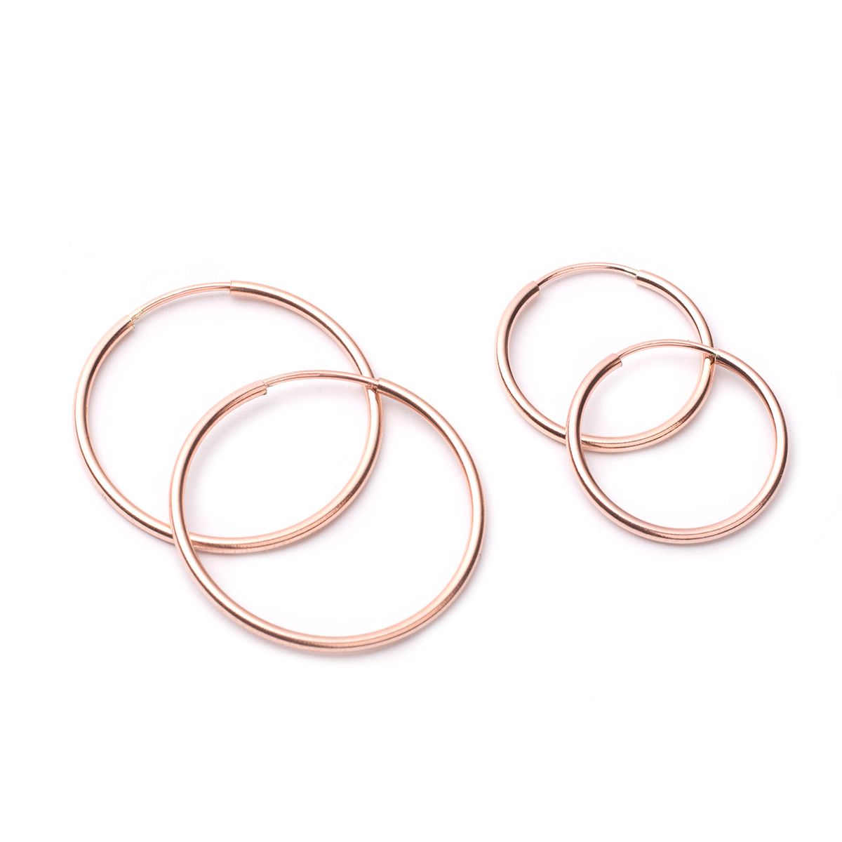 Rose Gold Filled Hoops (Pair)