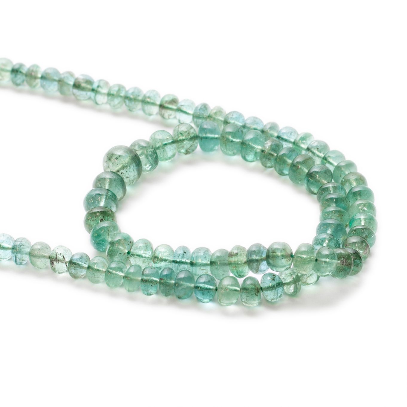 Emerald Rondelle Beads - Approx From 3mm