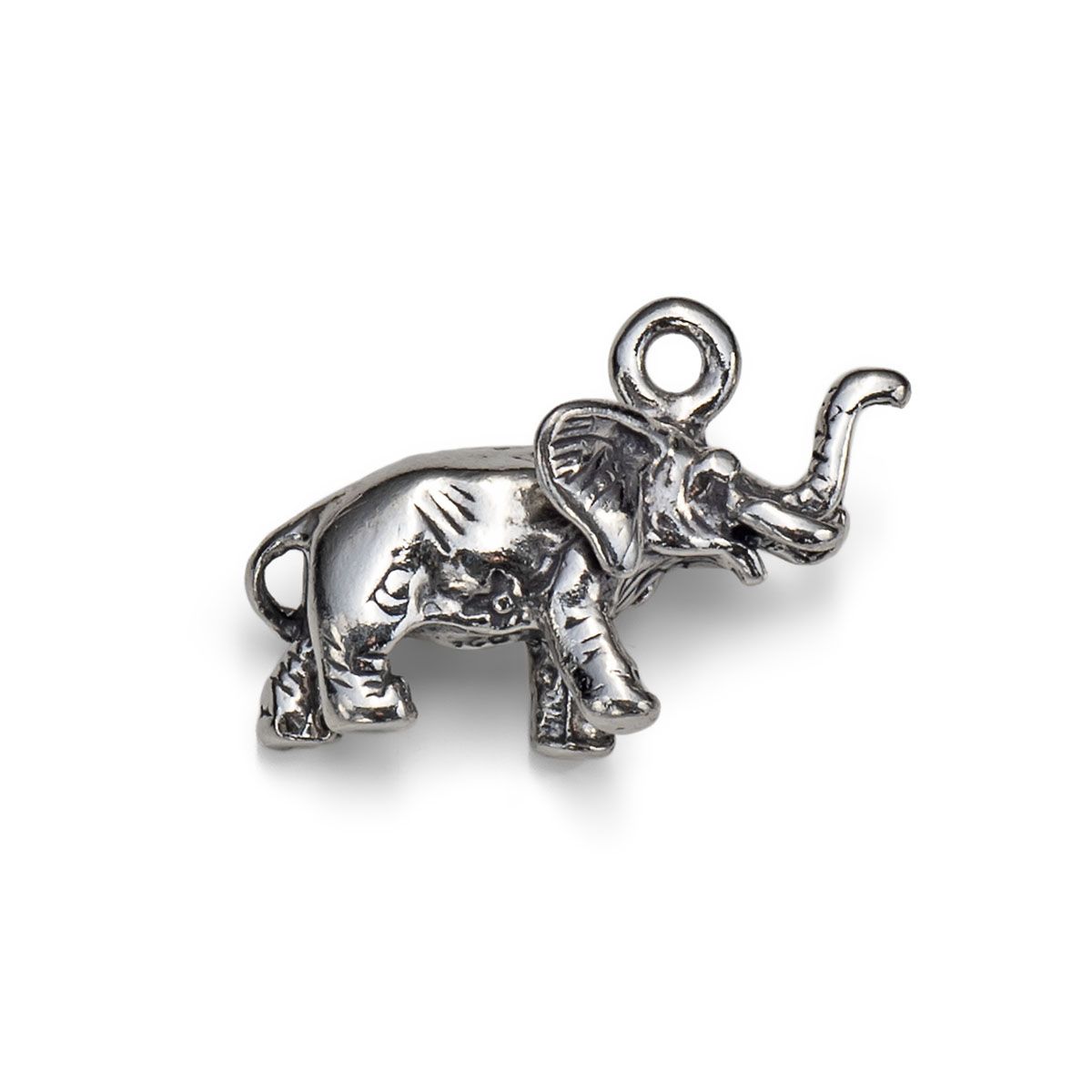 Sterling Silver Elephant Charm, Approx 18x12mm 