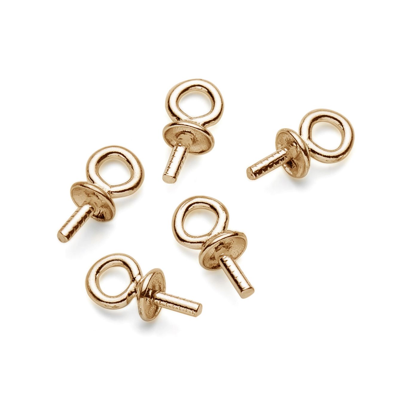 9ct Gold Peg with Loop and 2.3mm Cap