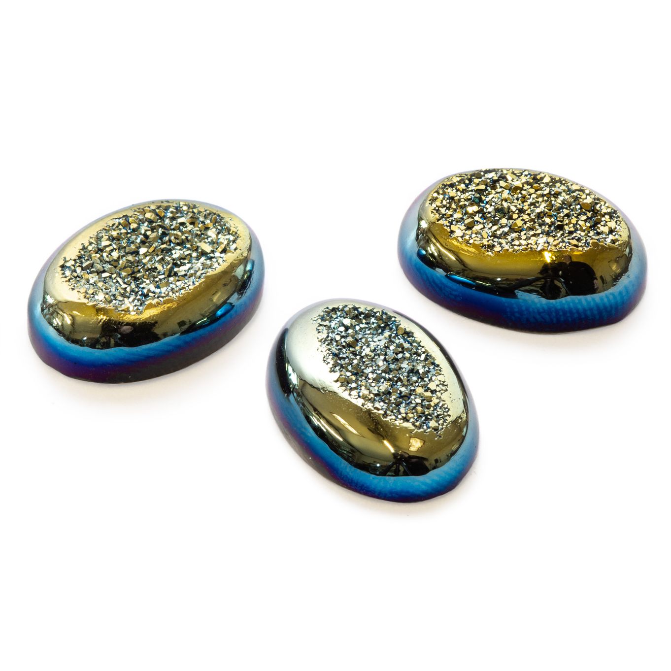 Kingfisher Green Window Drusy Cabochons