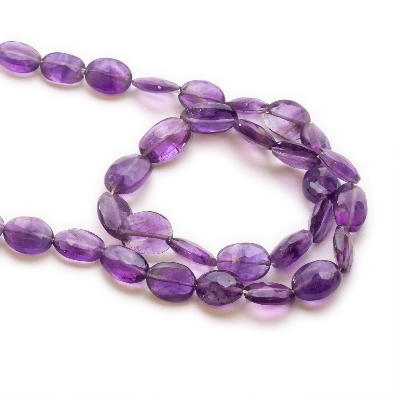 Amethyst Faceted Oval Beads - Approx 10x8mm