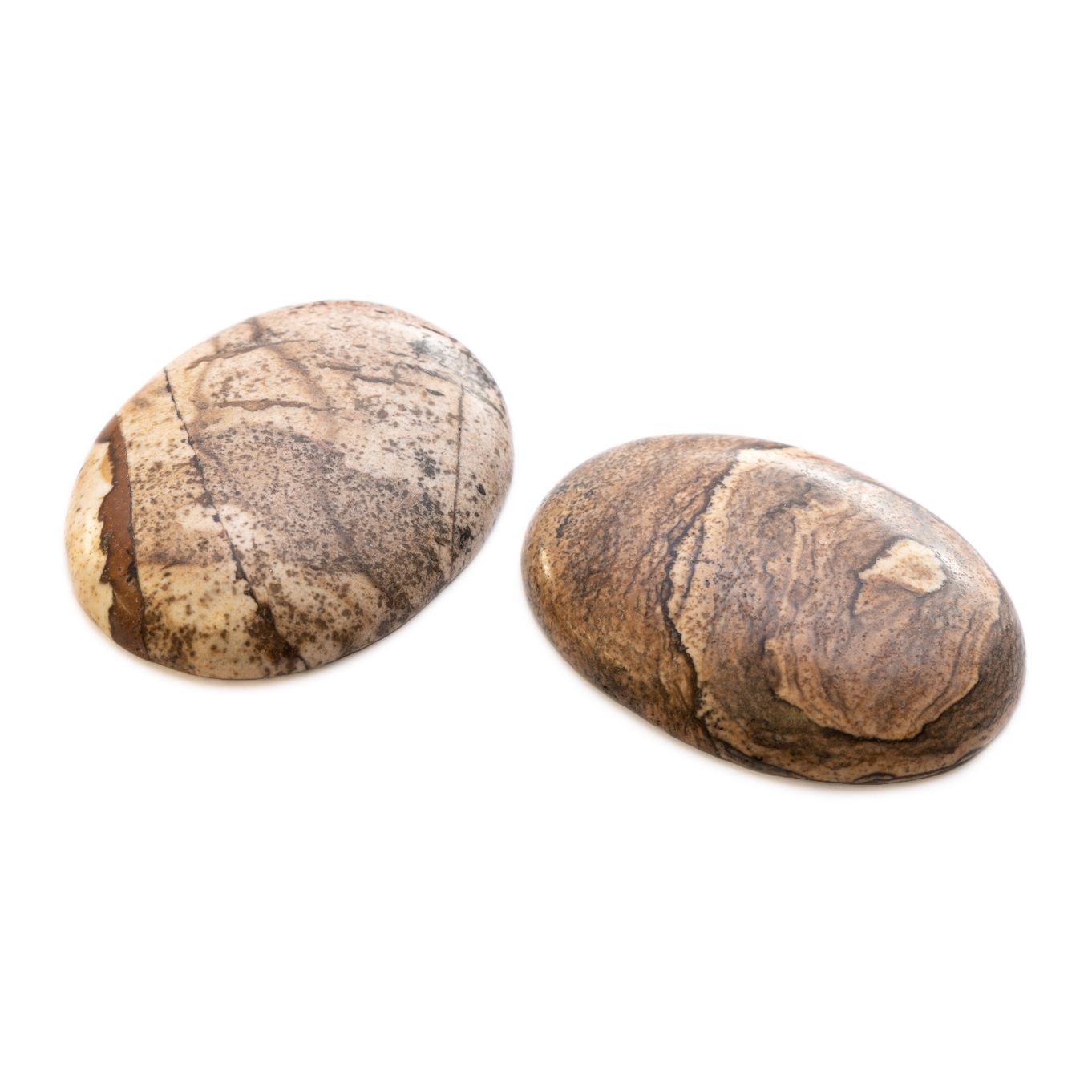 Picture Jasper Cabochons, 40x30mm oval