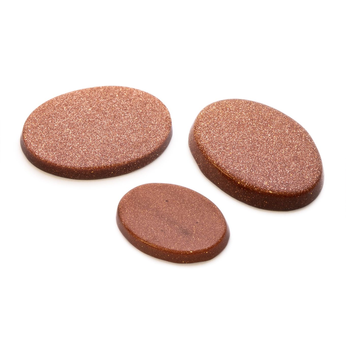 Goldstone Flat Plate Oval Cabochons