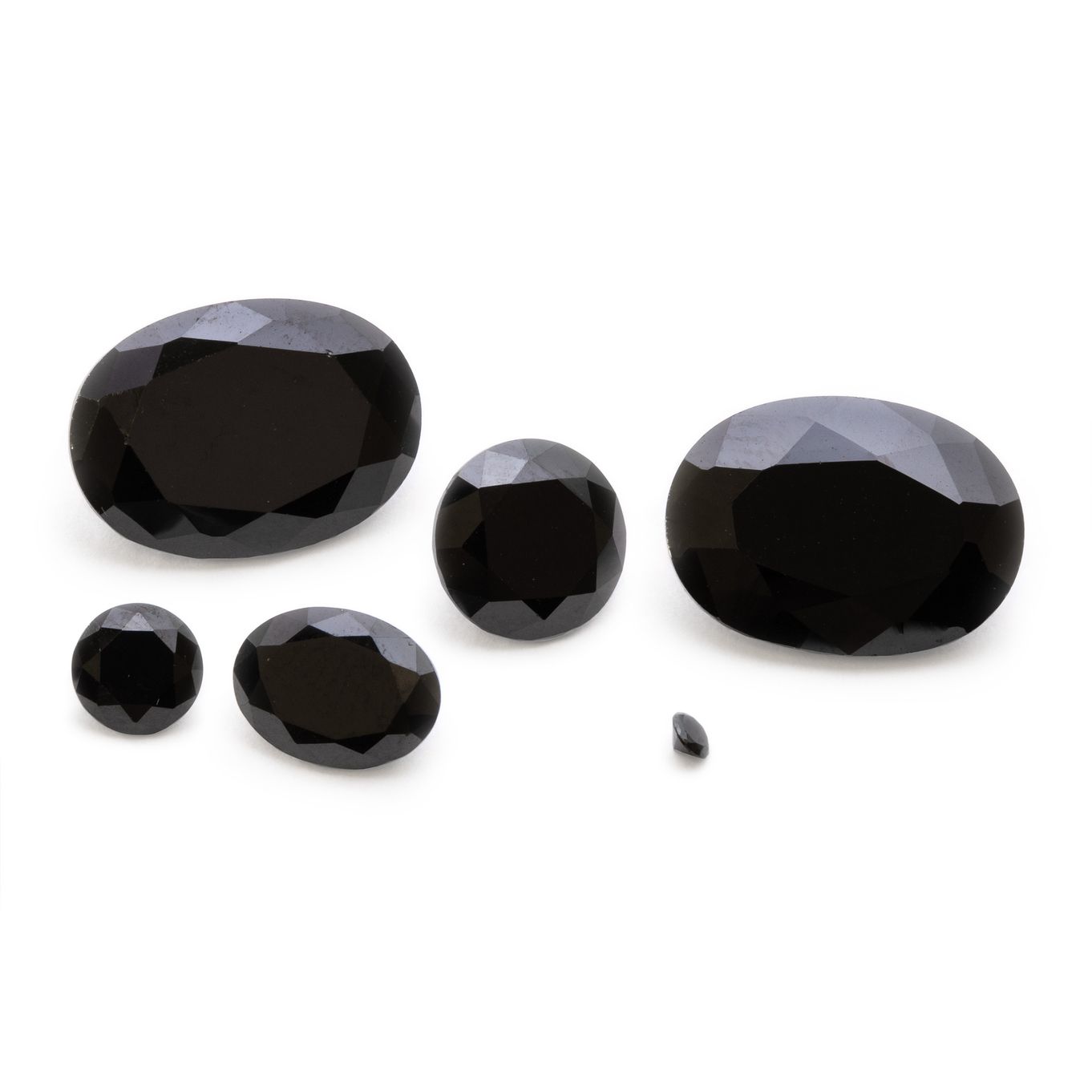 Black Cubic Zirconia Faceted Stones