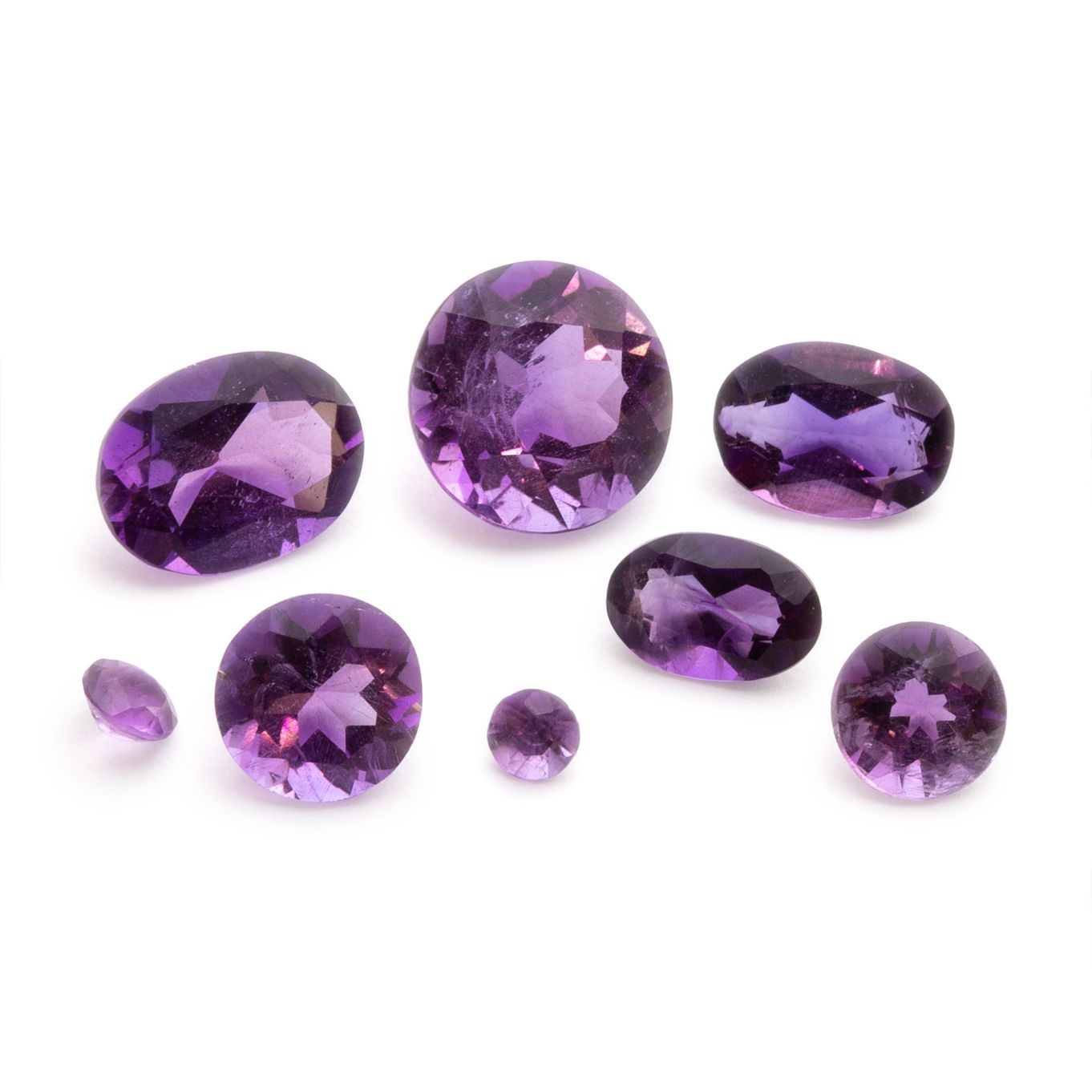 African Amethyst Faceted Stones