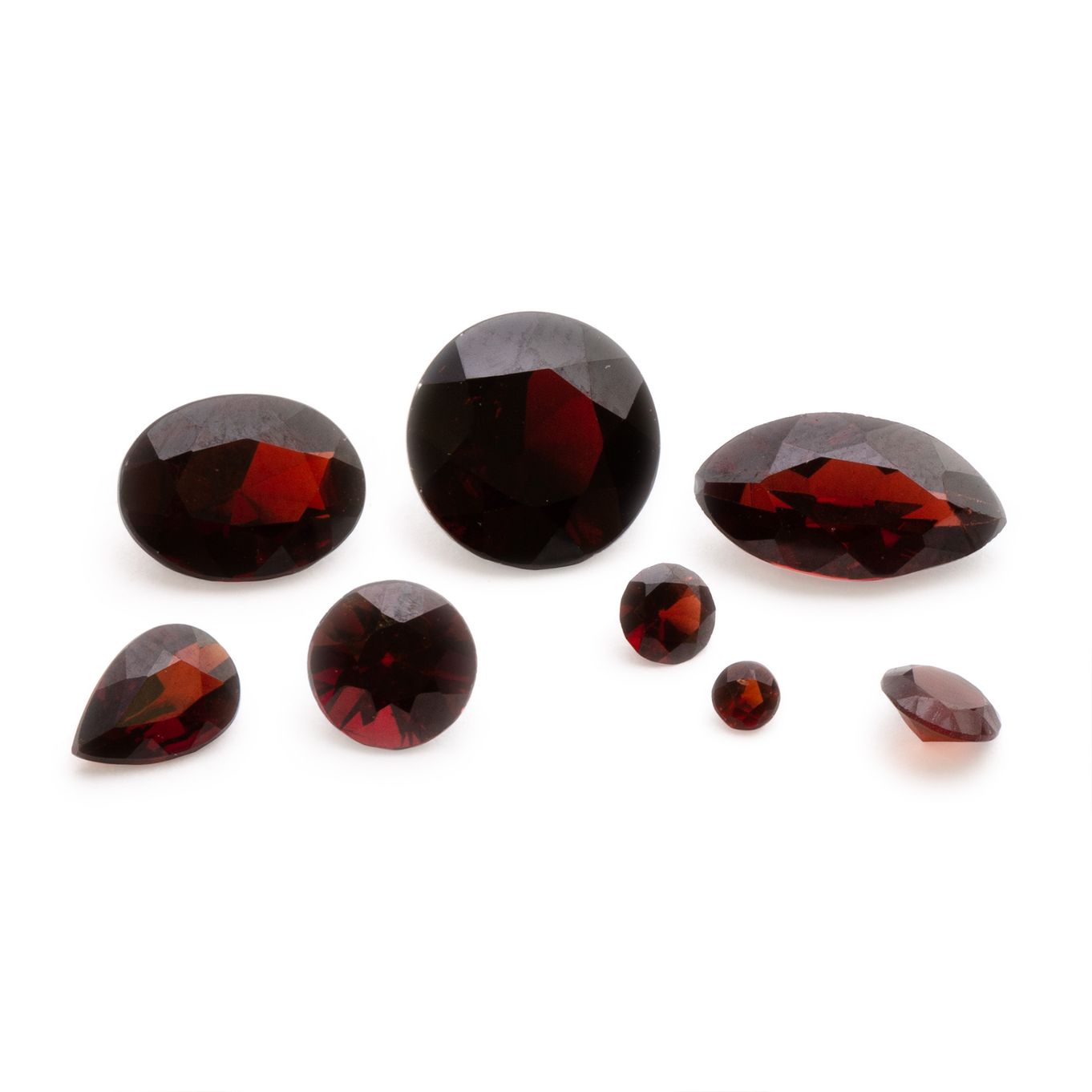 Faceted Polished Garnet Stone