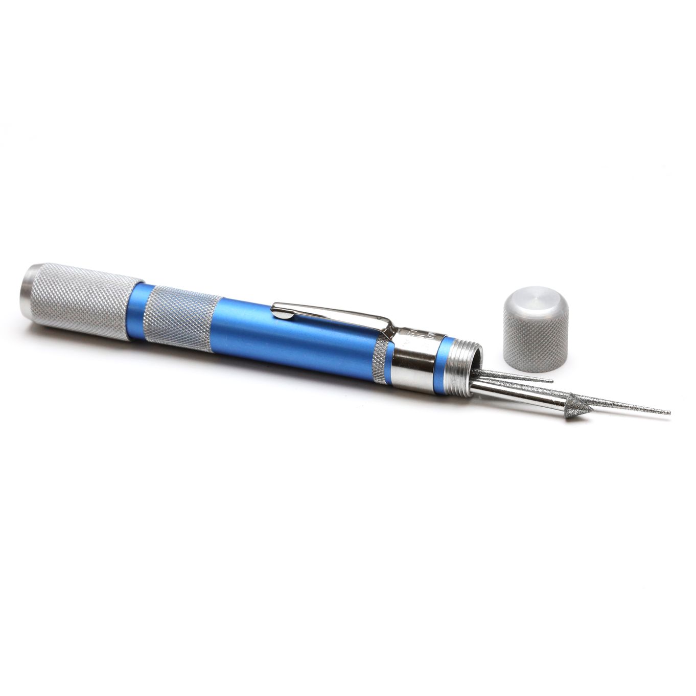  The Beadsmith Deluxe Diamond Coated Bead Reamer w/ 3  Interchangeable Tips & Aluminum Storage Handle, for Opening & Enlarging  Holes & Smoothing Edges