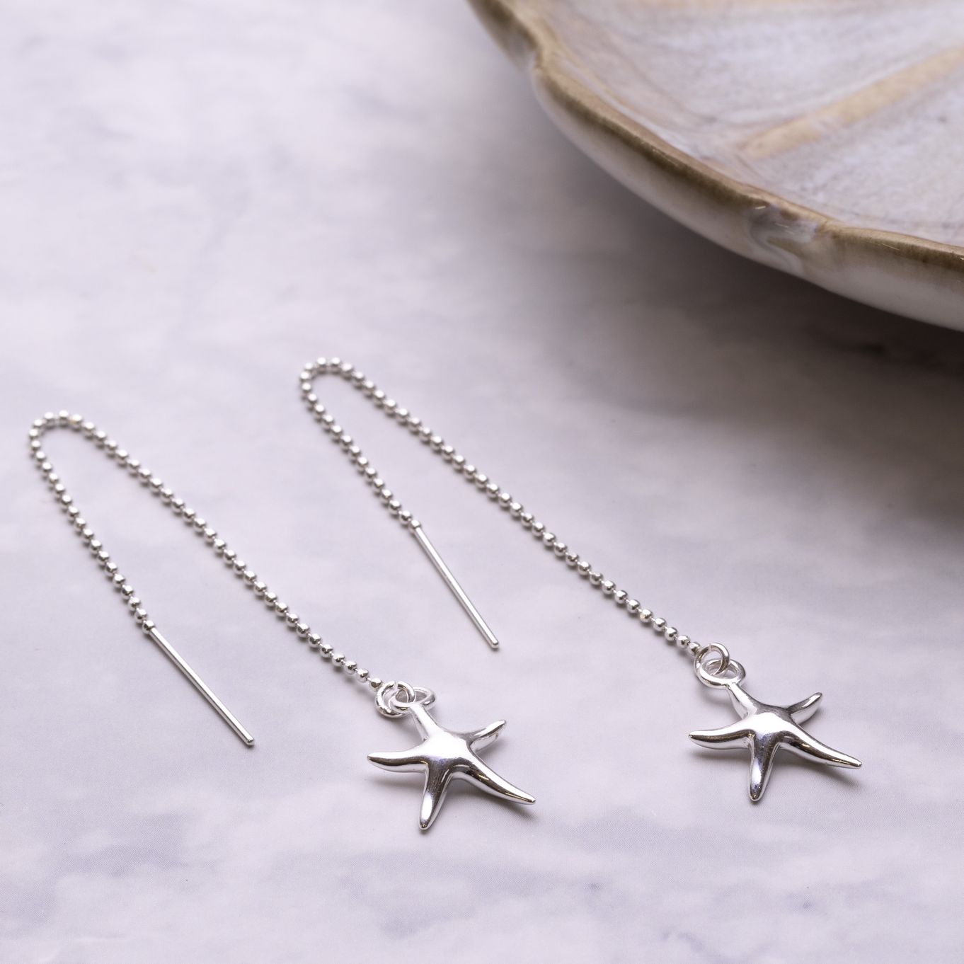Starfish Charm Threader Earrings