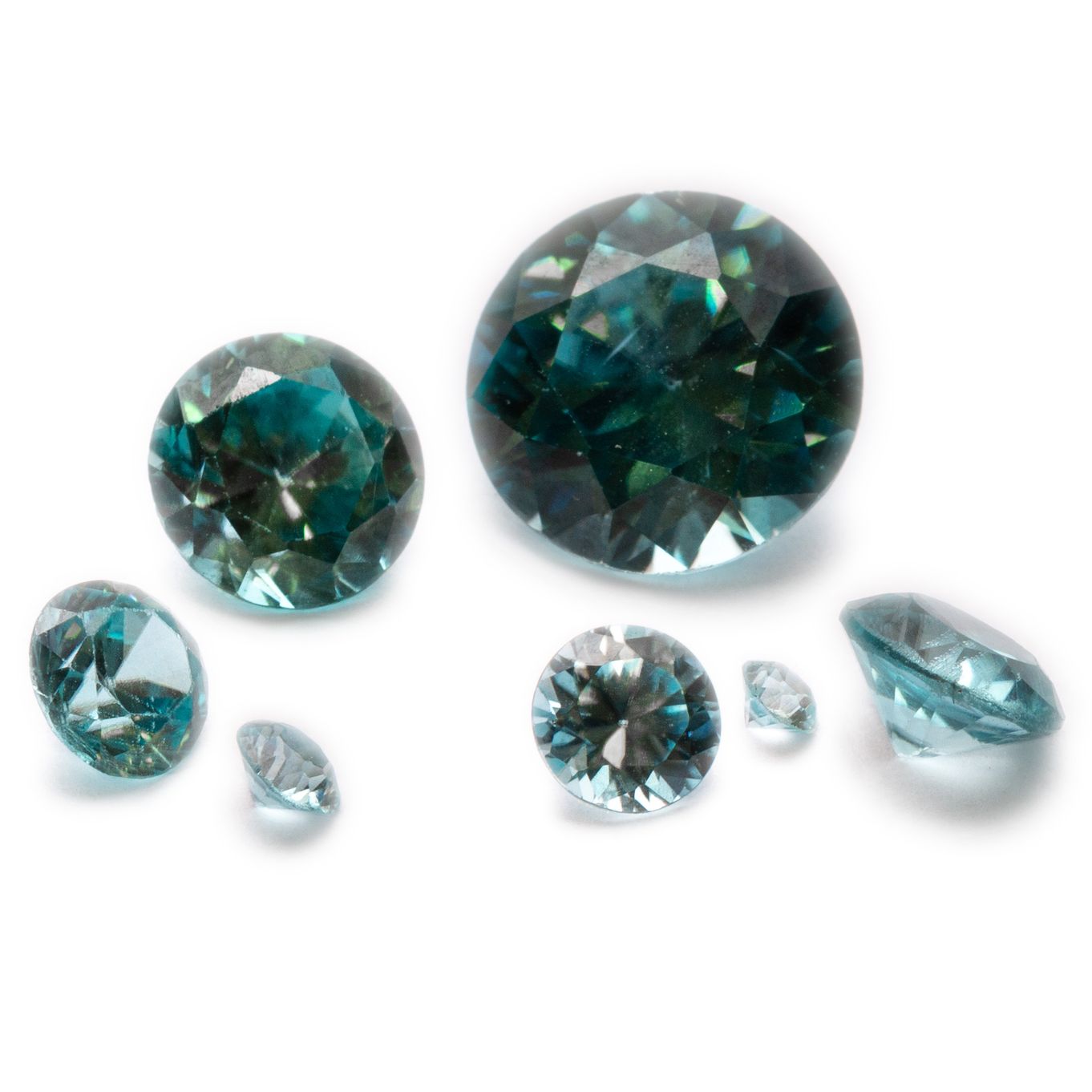 Blue Zircon Faceted Stones