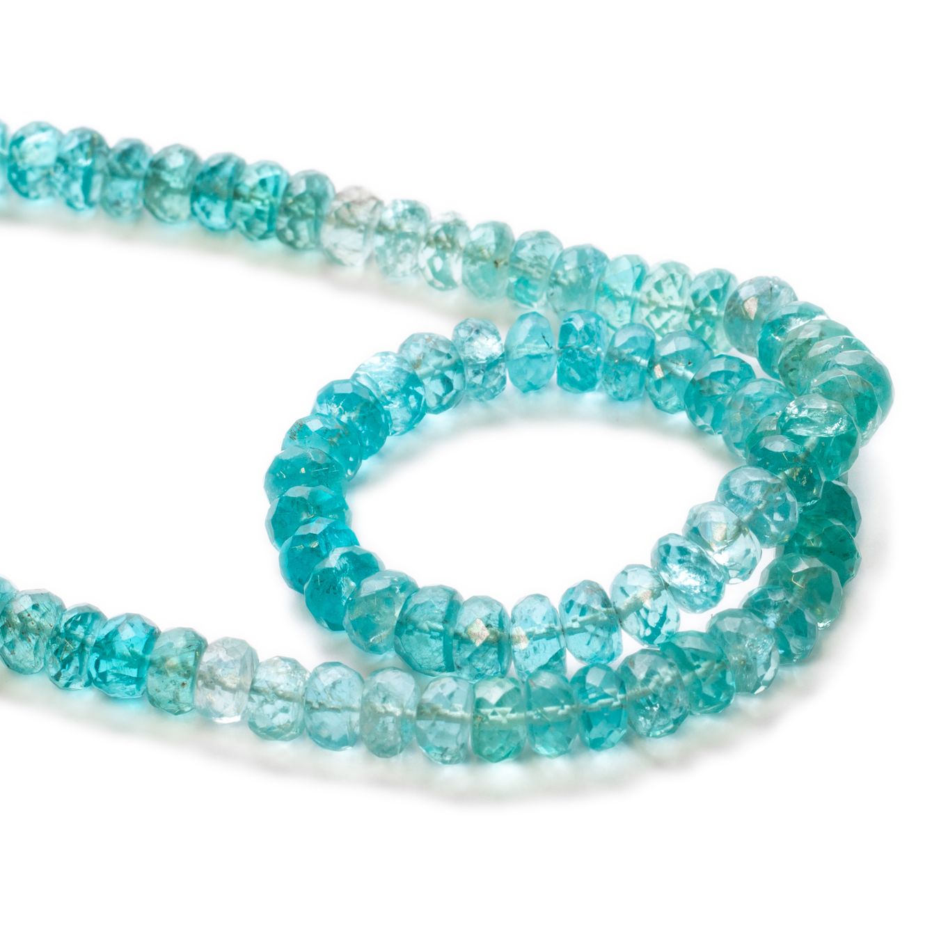 Apatite Faceted Rondelle Beads - Various sizes