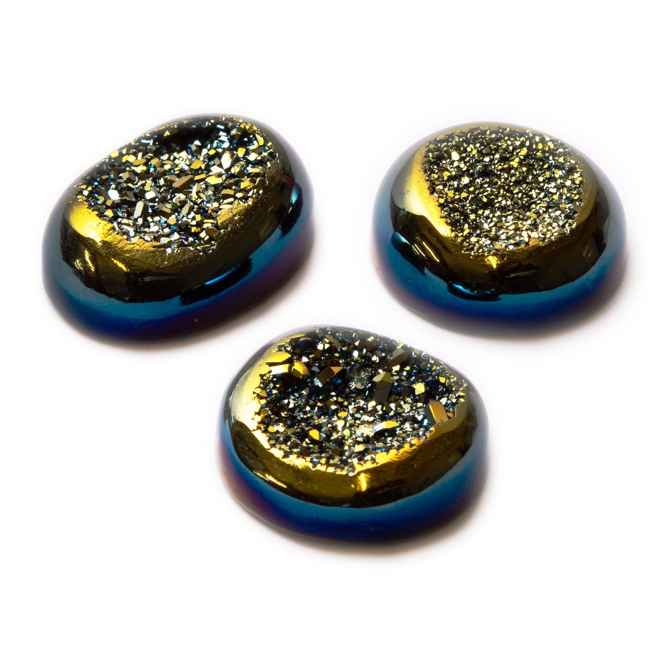 Kingfisher Green Window Drusy Cabochons