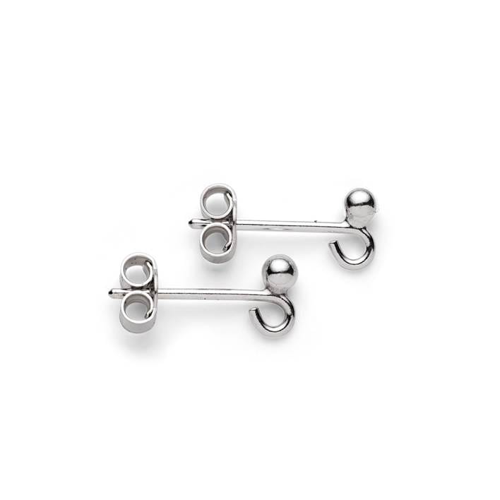 Sterling Silver French Earstuds with Ball & Loop (Pair)