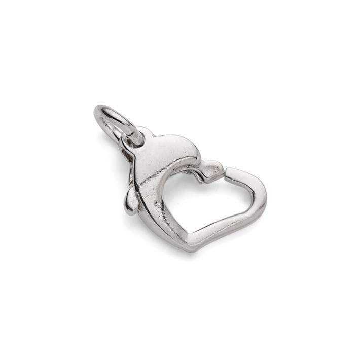 Charm Bracelet Chain, Heart Links with Lobster Clasp 5x6mm, 7 Inches, Sterling Silver