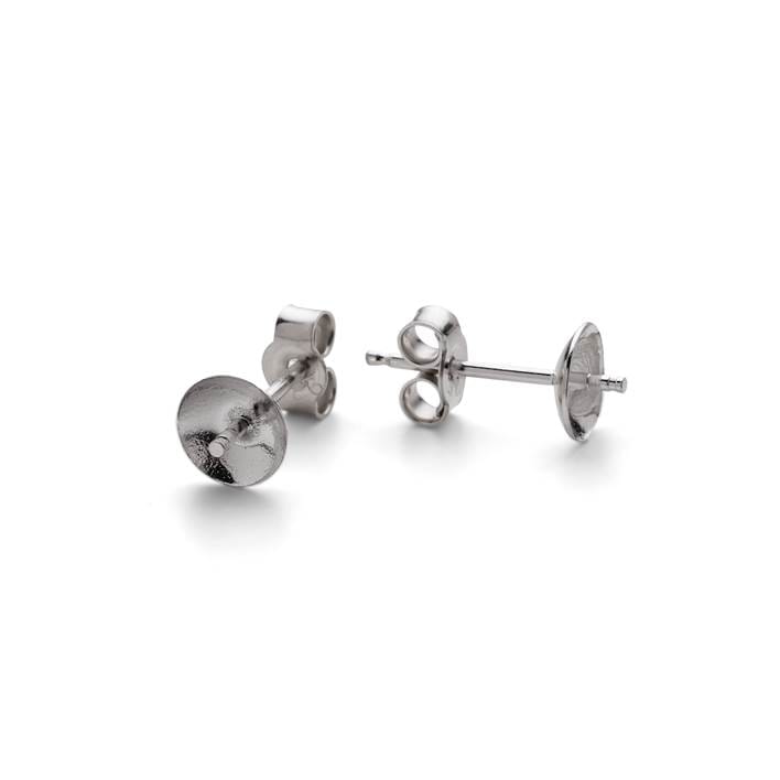 Sterling Silver Earstud Settings for Half Drilled Beads (Pair)