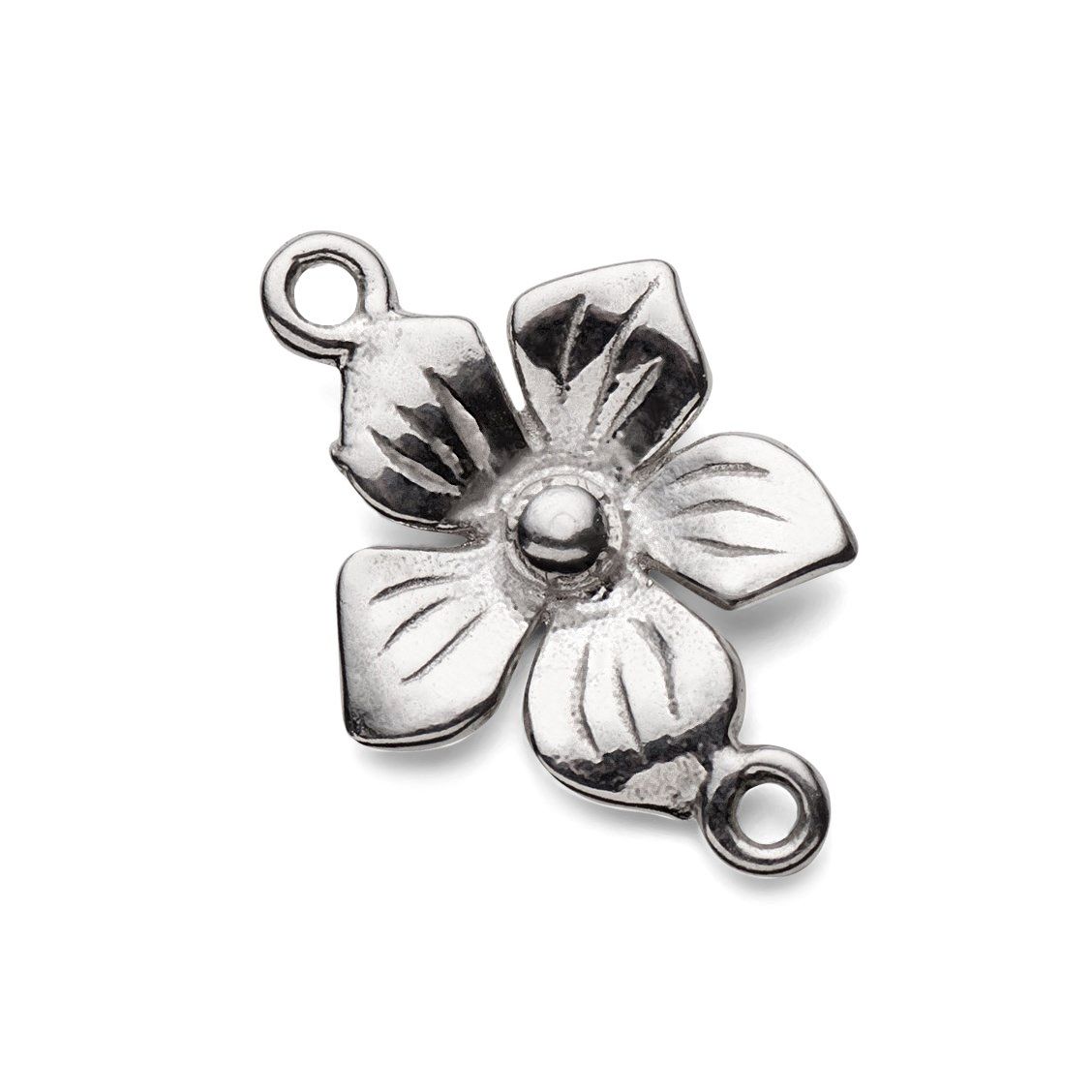 Sterling Silver Flower Link - Kernowcraft