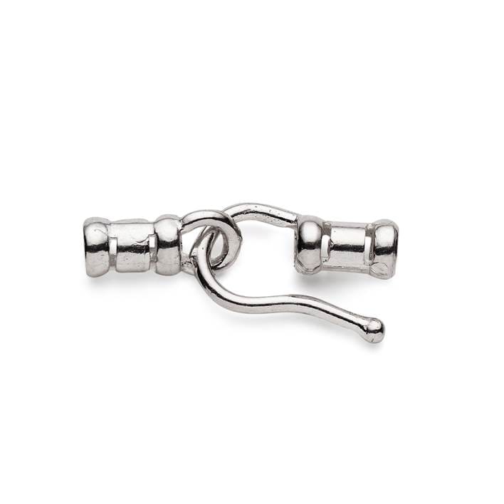 Sterling Silver Hook & Eye Clasp with Safety Catch