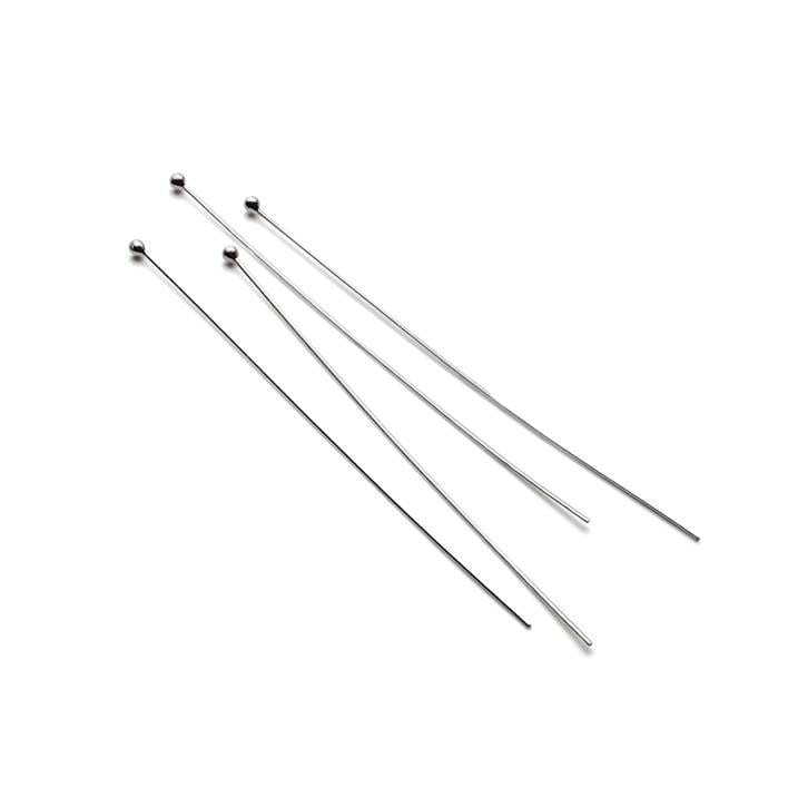 Sterling Silver Extra Fine 52mm Headpins with Ball (Pack of 10)