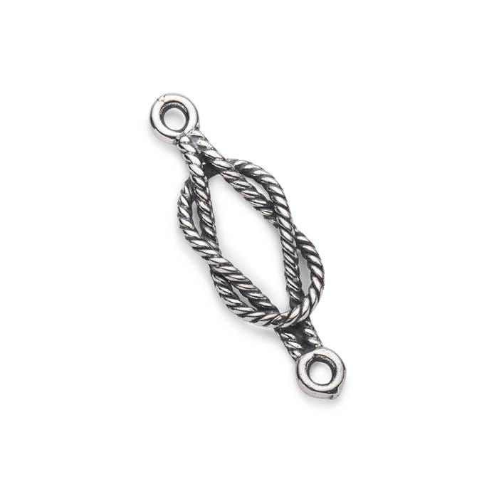 Sterling Silver Twisted Rope Connector Link
