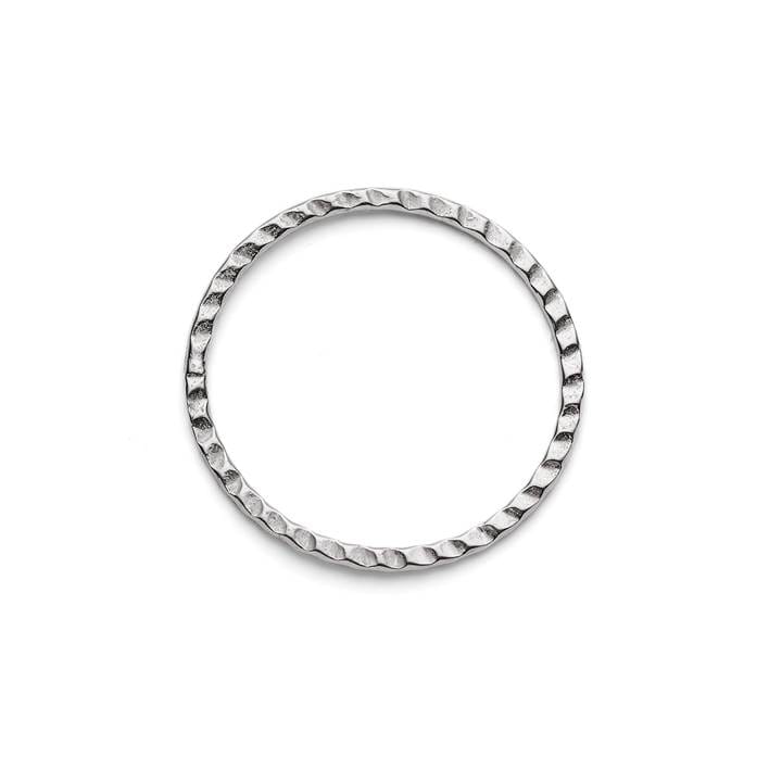 Sterling Silver Textured Hoop Connector Link, 21mm