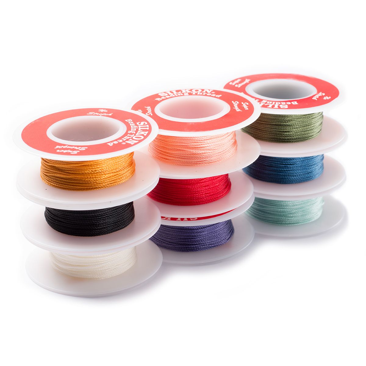 The Beadsmith 100% Silk Beading Thread, Size F, 1 Spool, Navy Blue