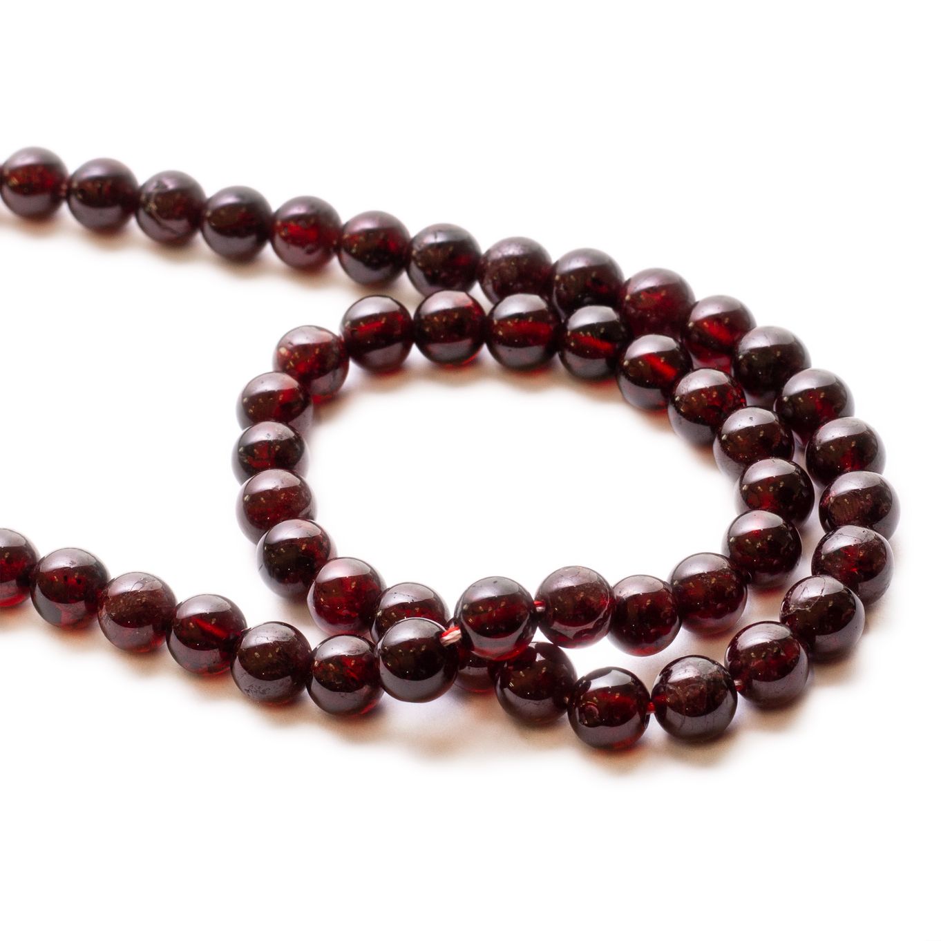 Garnet Round Beads - Various sizes