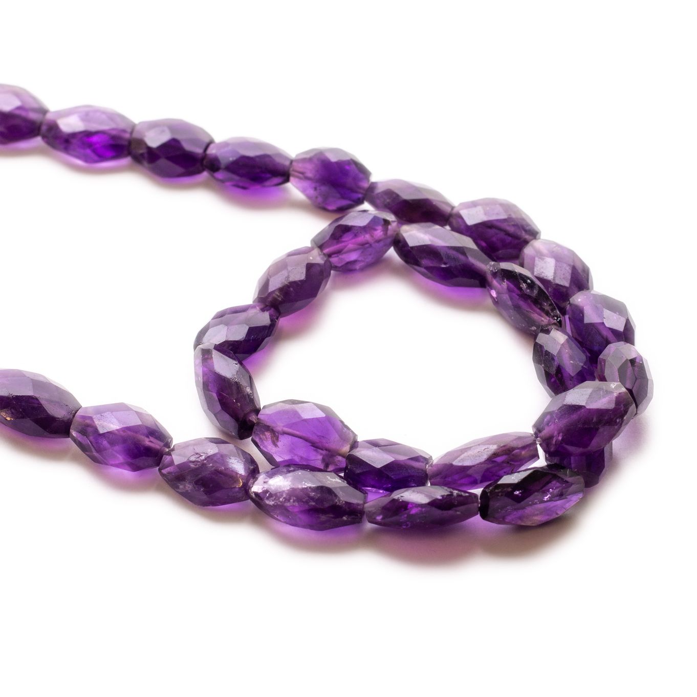 Amethyst Faceted Oval Beads