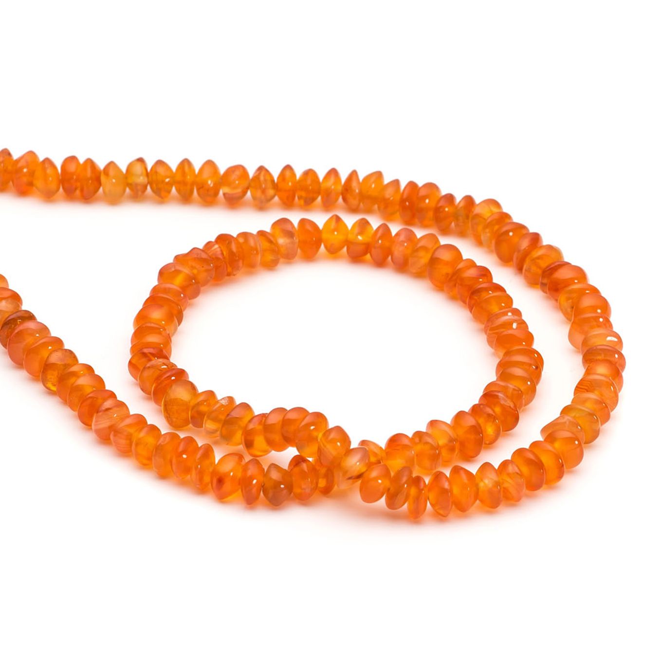 Carnelian Rondelle Beads