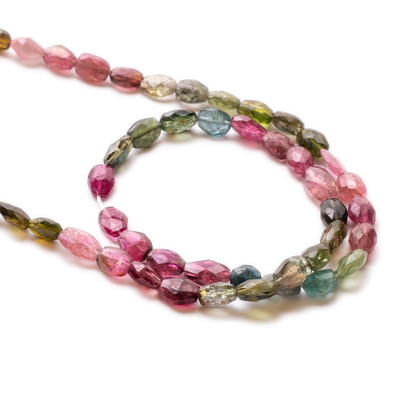 Tourmaline Faceted Oval Beads - Approx From 5mm