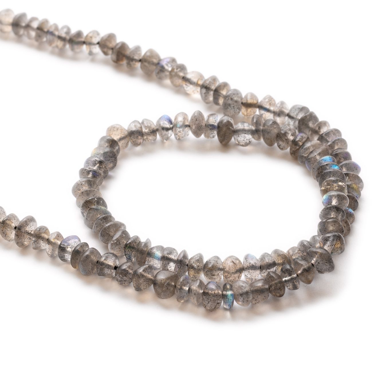 Labradorite Rondelle Beads - Approx From 4mm