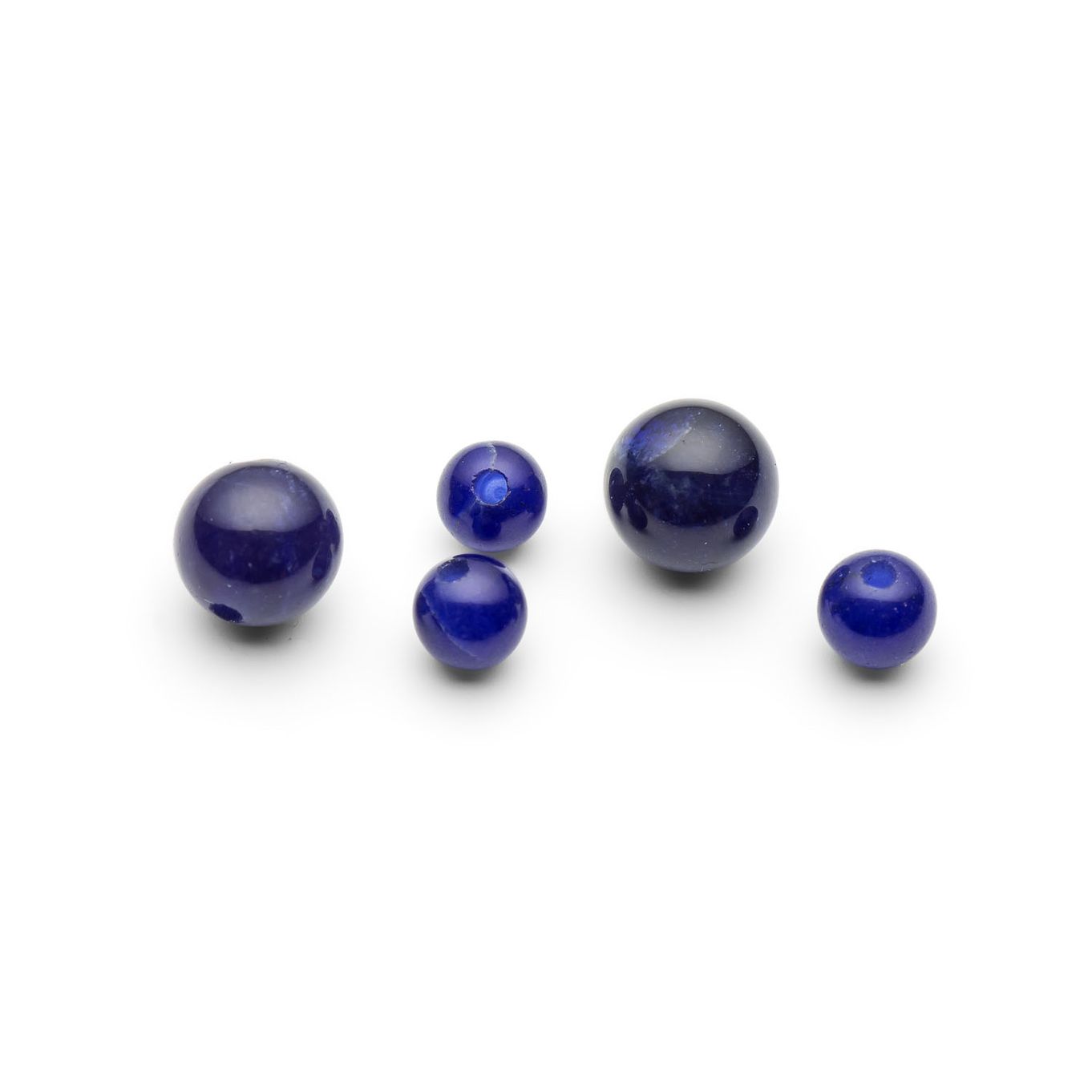 Sodalite Round Half Drilled Beads - Various sizes