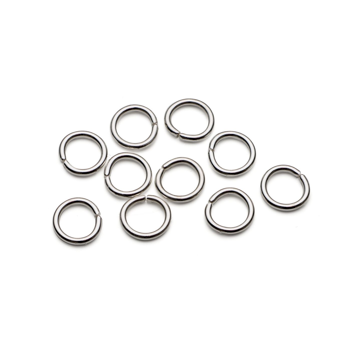 Plated 7mm Round Jump Rings (pack Of 50)