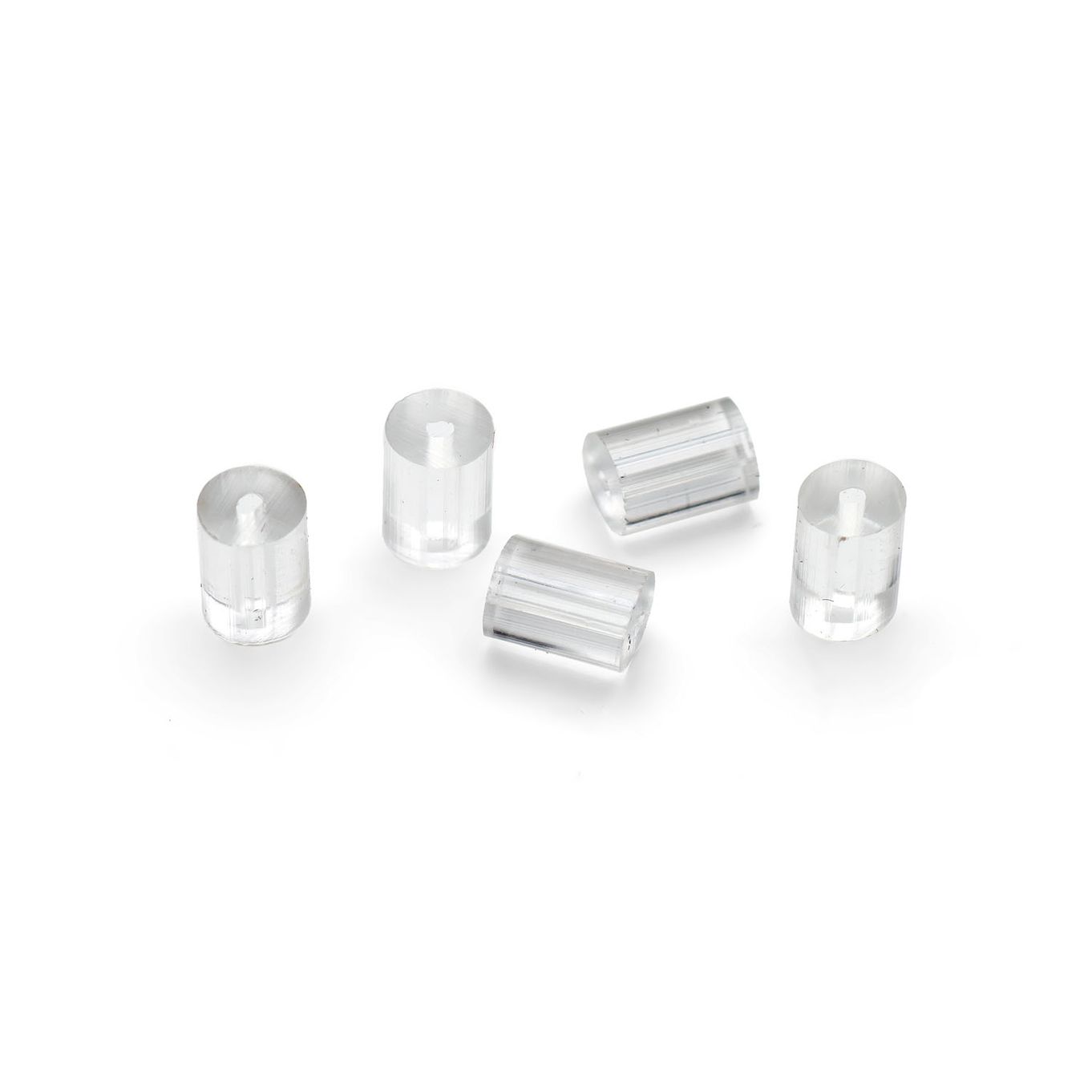 Clear Plastic Earwire Stoppers, Pack of 50 - Kernowcraft