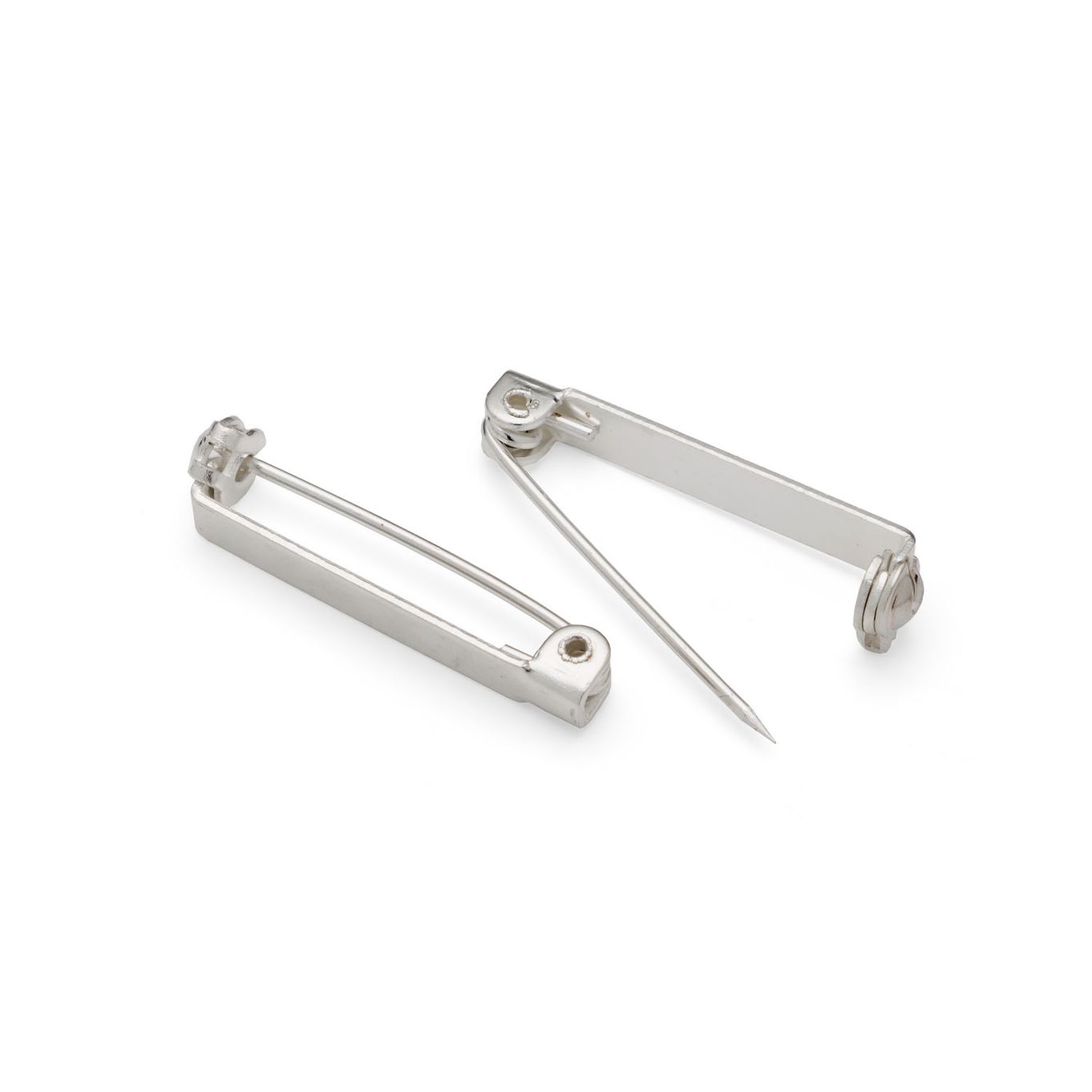 Silver Plated 25mm Barpins (Pack of 10)