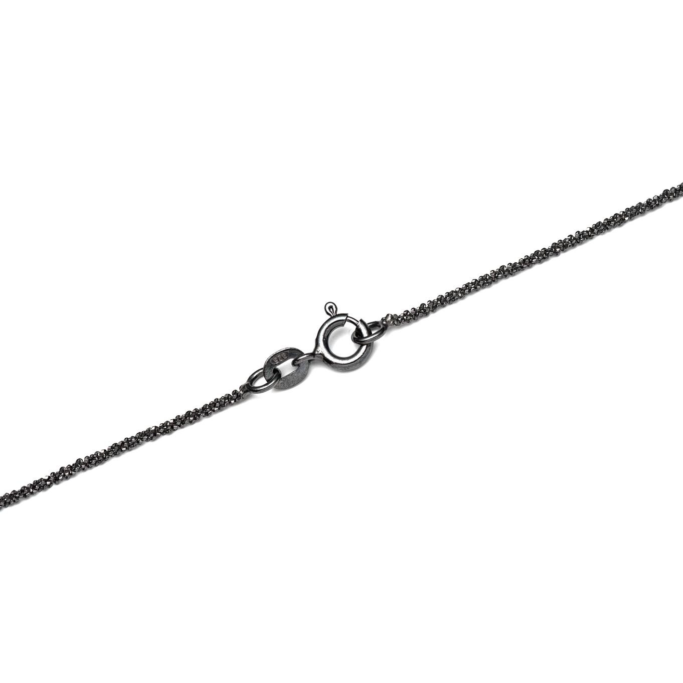 Sterling Silver Black Oxidized Diamond Cut Rope Chain