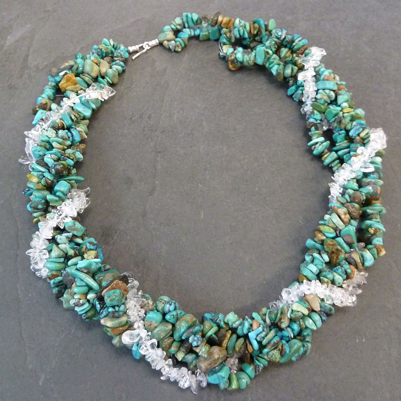 Chunky Turquoise Twist Necklace