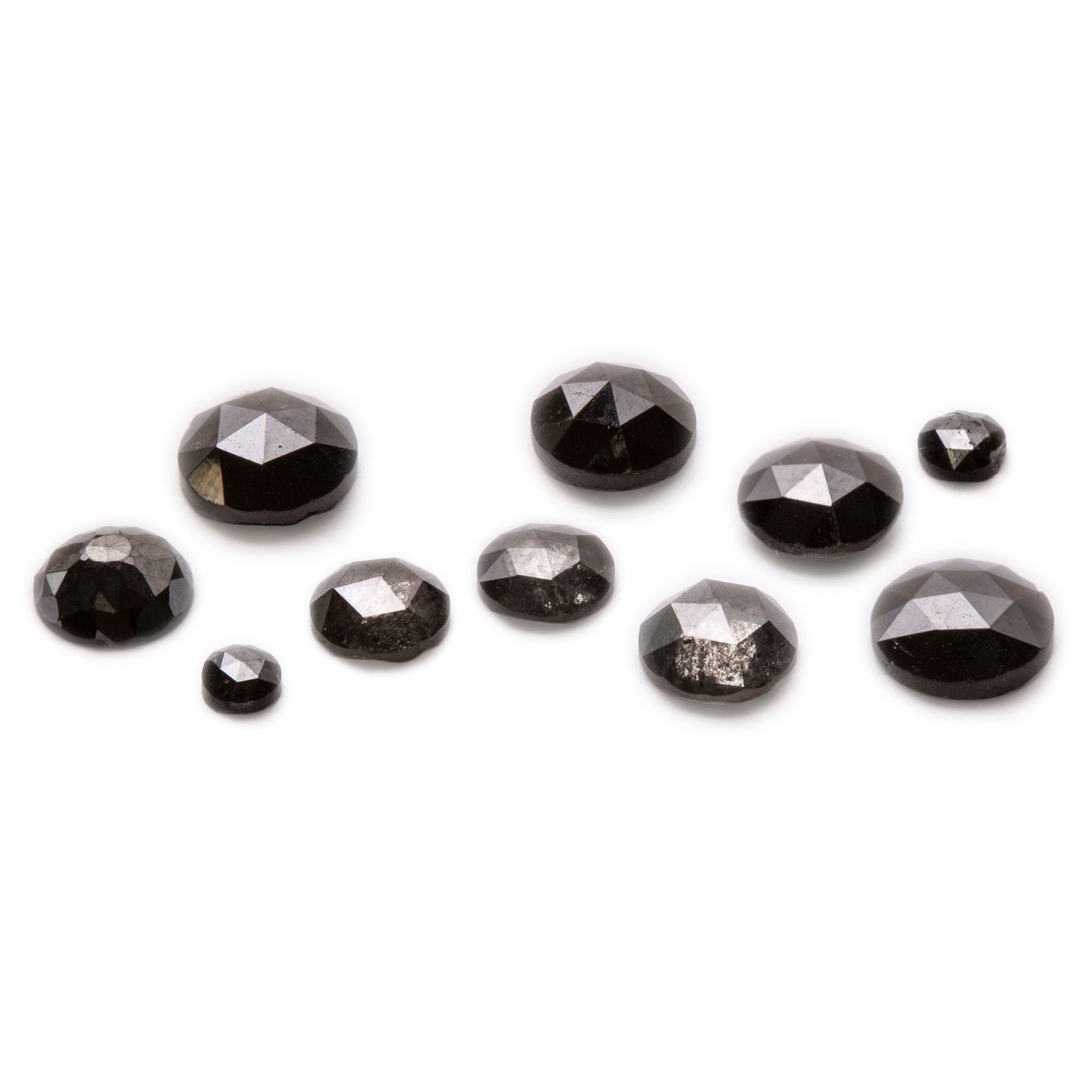 Black Diamond Rose Cut Cabochons