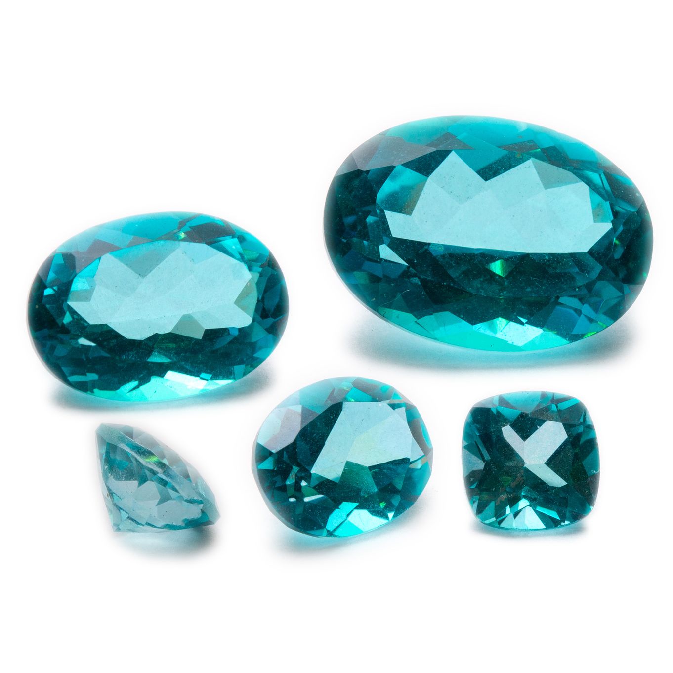 Paraiba Aqua Blue Quartz Faceted Stones