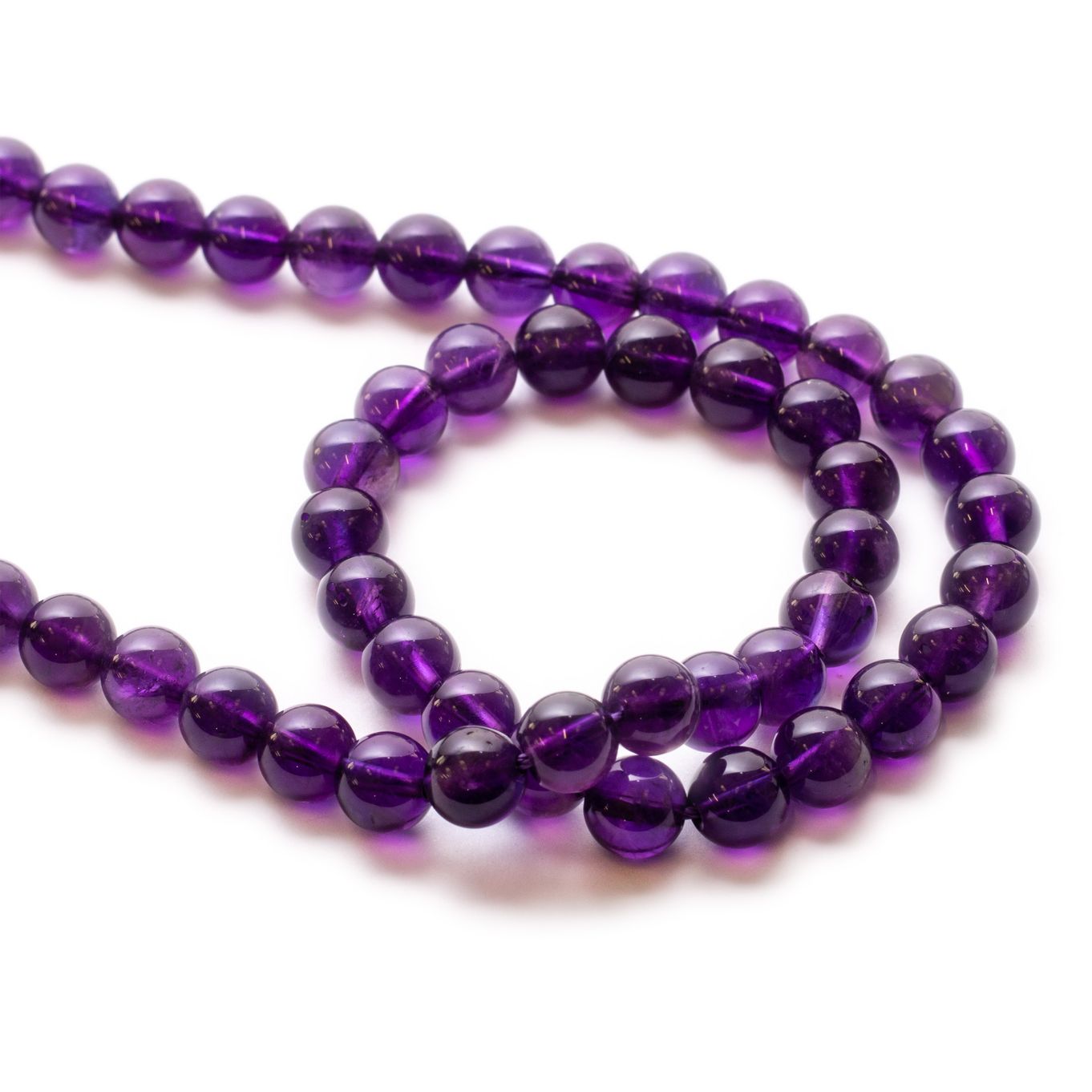 Dark Amethyst Round Beads - Various sizes