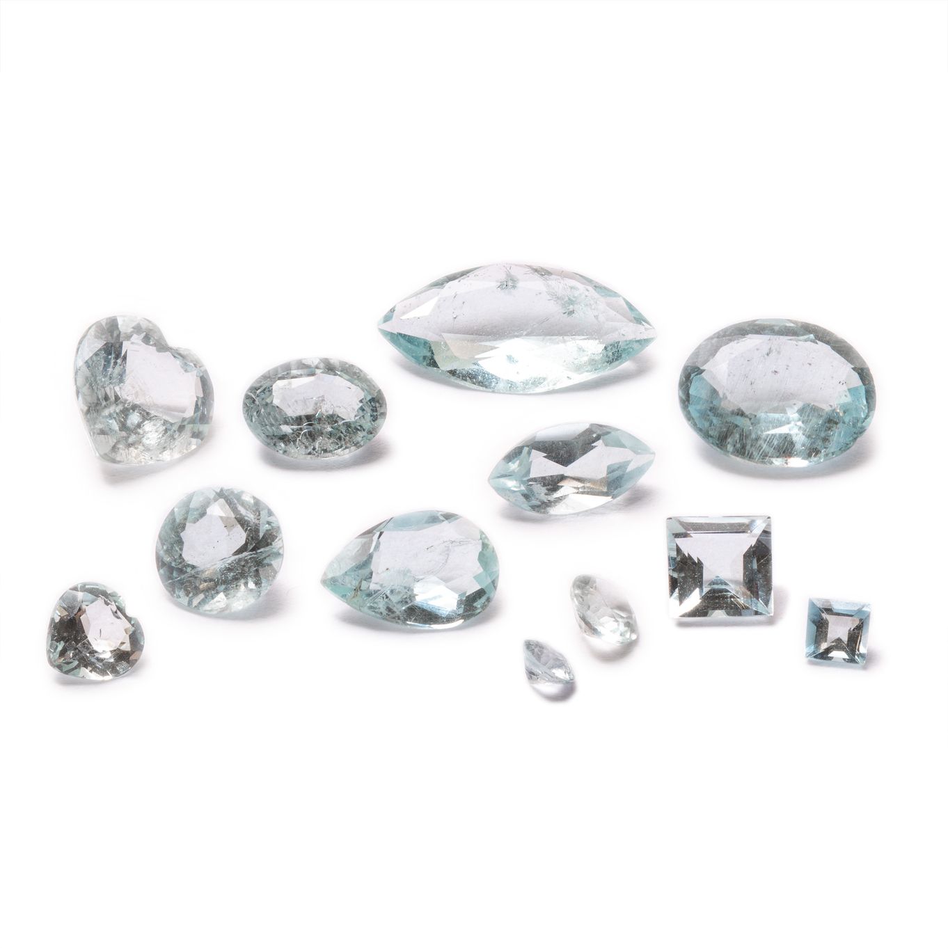 Aquamarine B Quality Faceted Stones