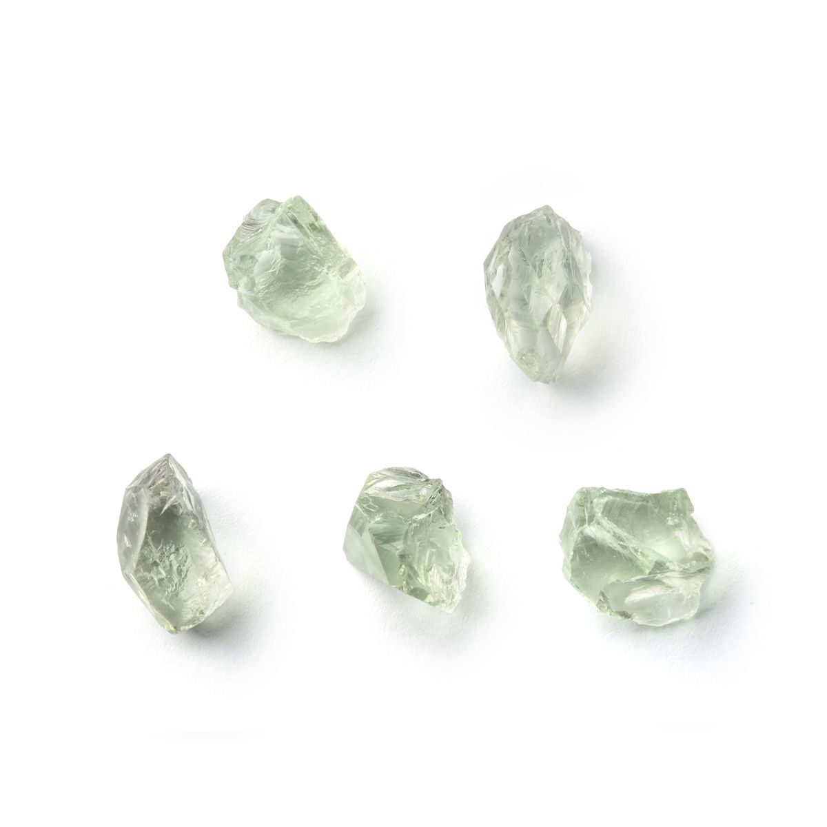 Rough Green Amethyst Natural Crystals (Undrilled)