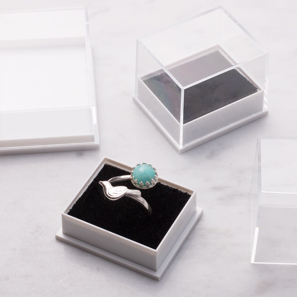 Mako moon ring set of 3 with box