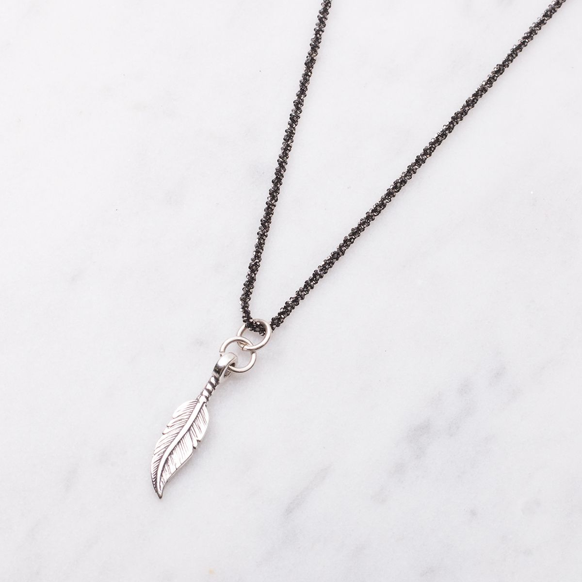 Sparkling Feather Necklace