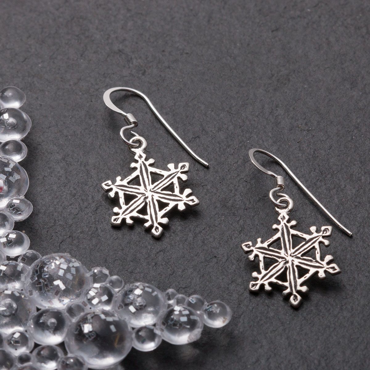 Snowflake Charm Earrings