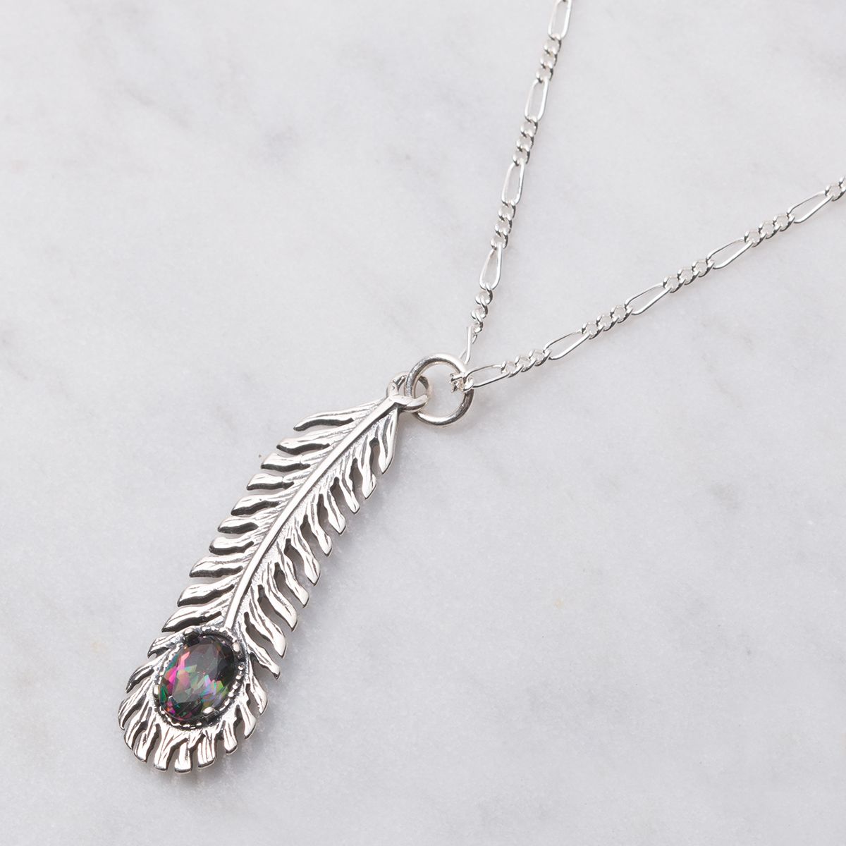 Mystic Fire Feather Necklace