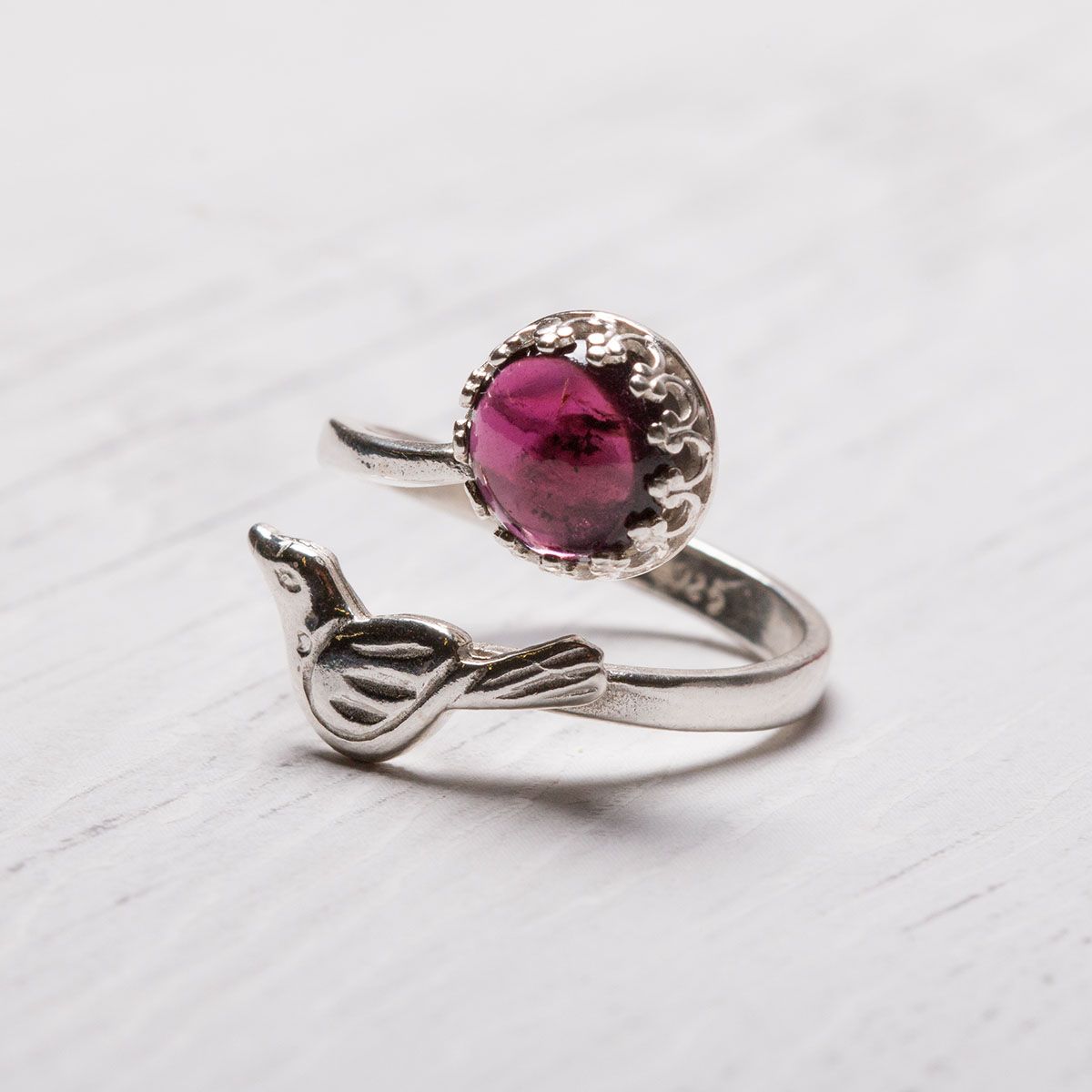 Garnet Bird Ring