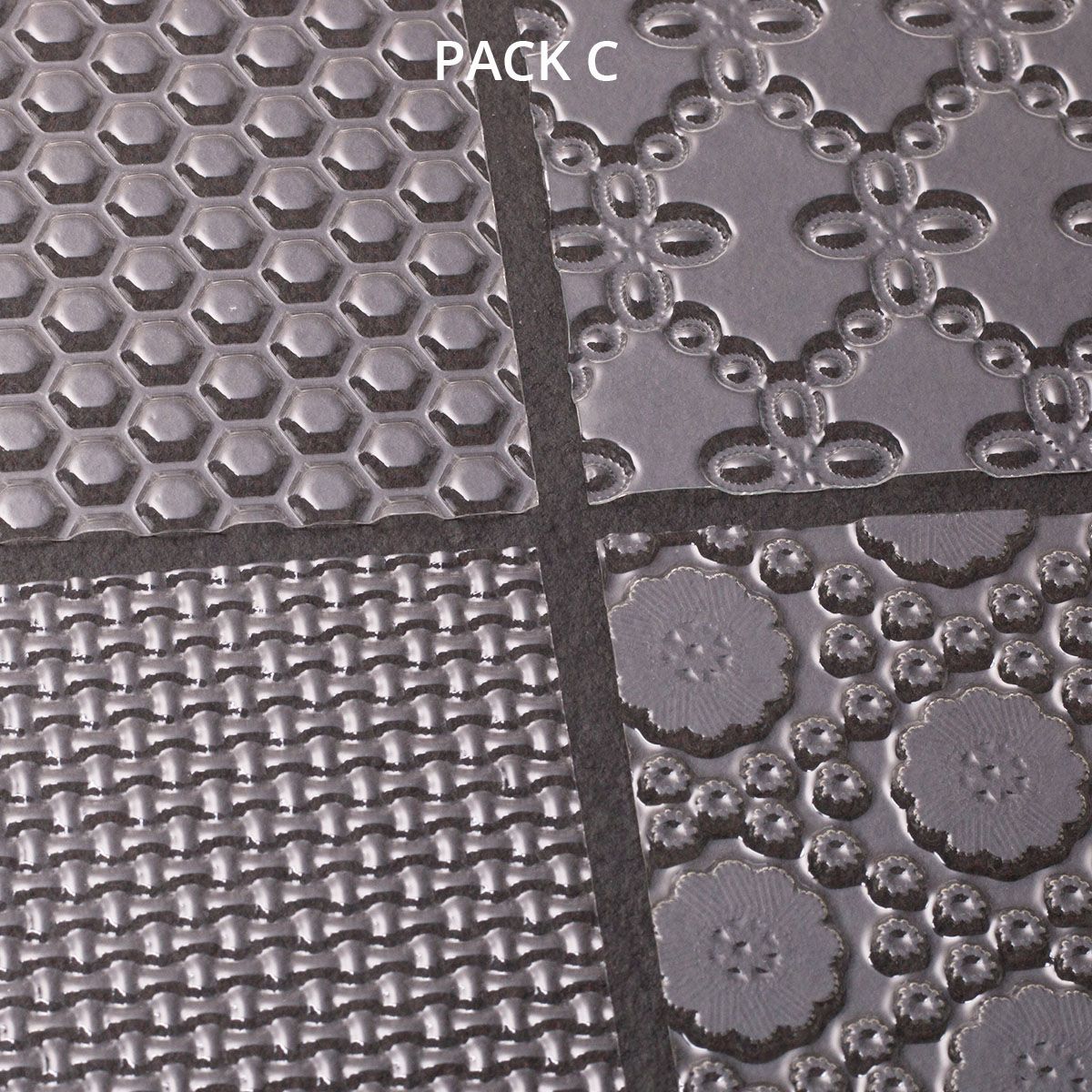 Texture Plates for Metal Clay, Pack of 4